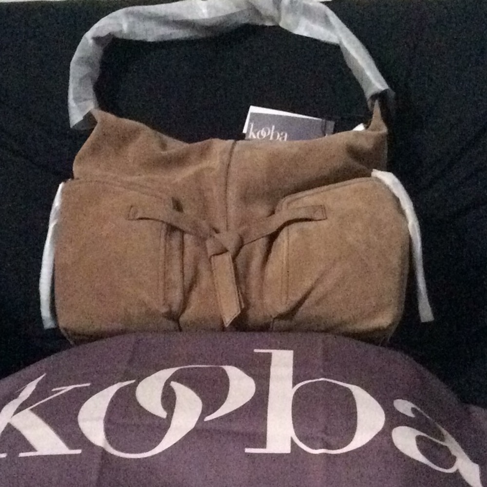 Kooba Farrah NWT gorgeous suede shoulder bag- taupe. Lightweight beauty :)